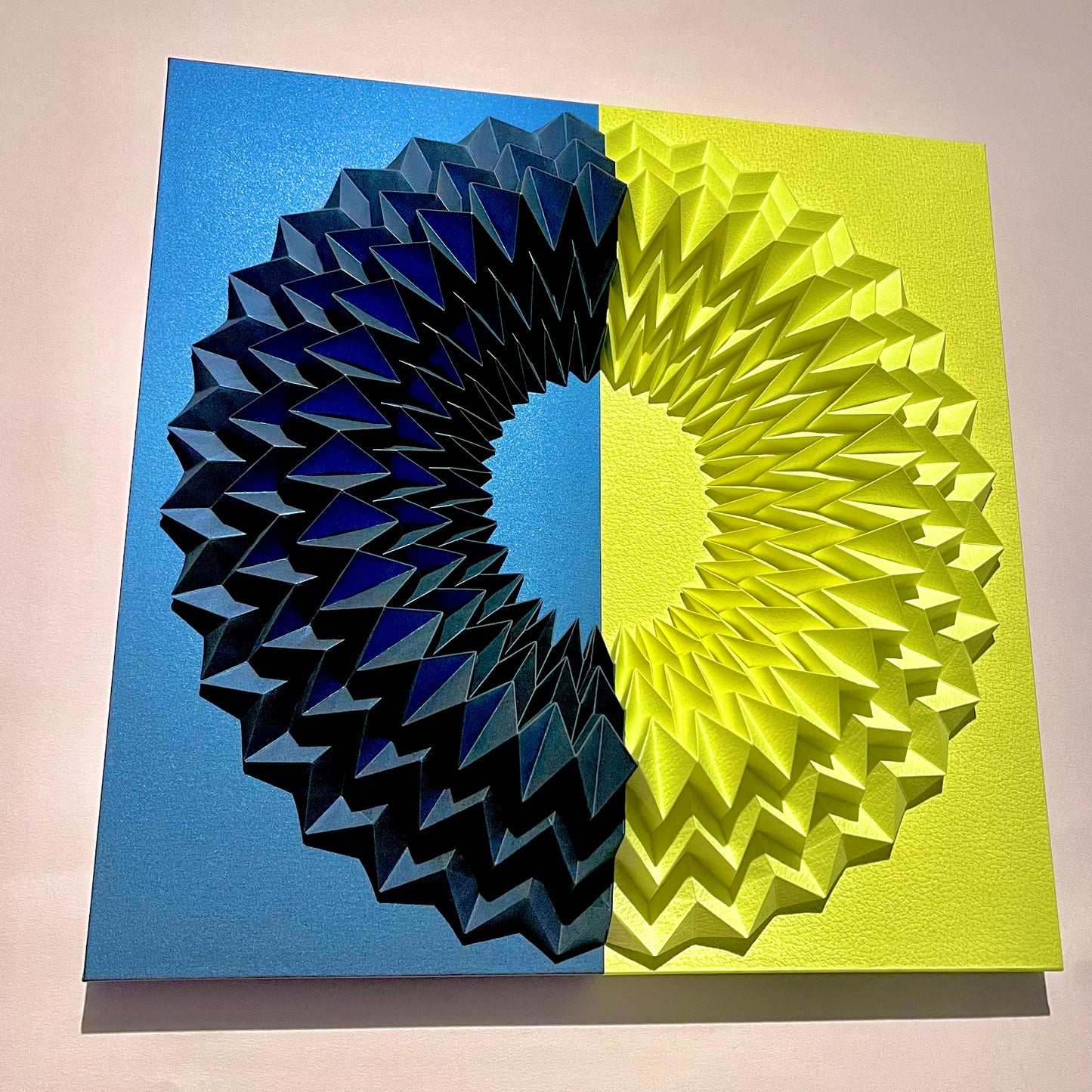 The Circle (Metallic Blue and Neon Yellow) (330)