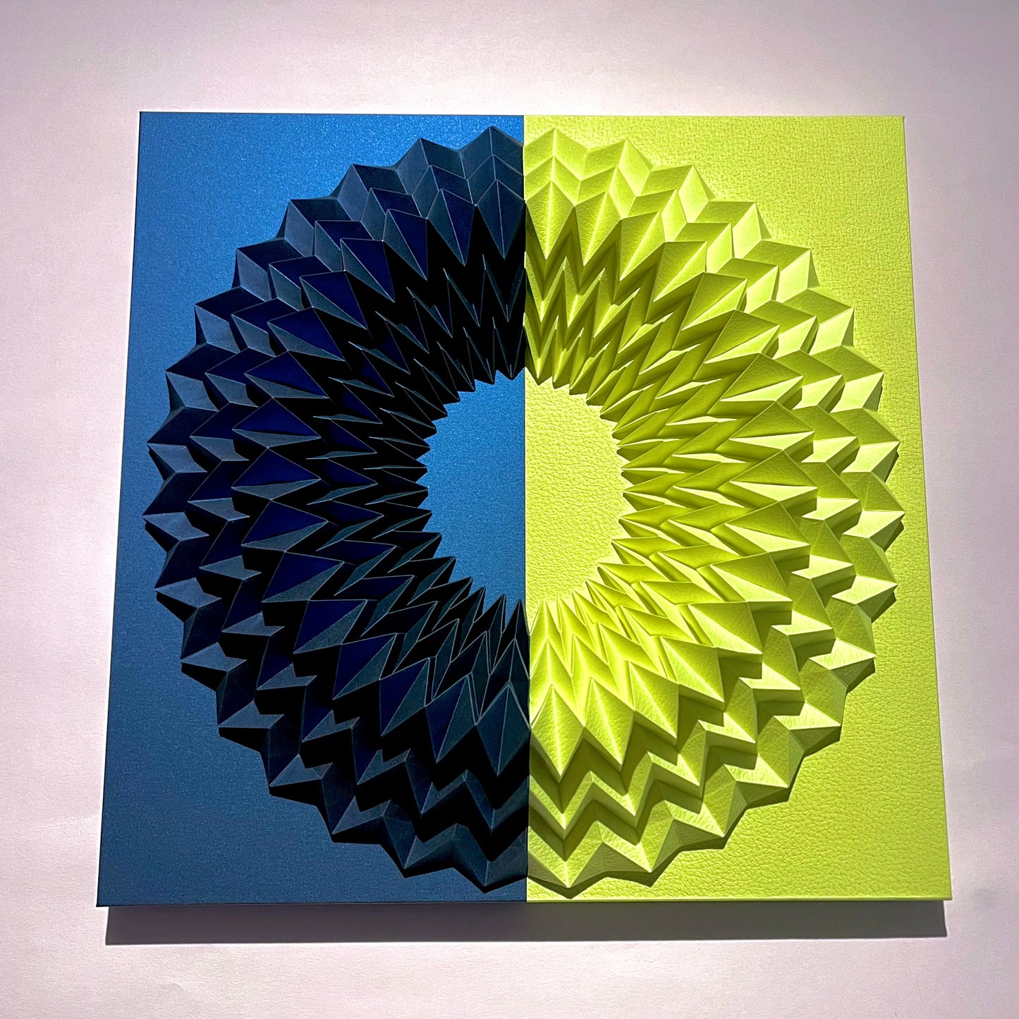 The Circle (Metallic Blue and Neon Yellow) (330)