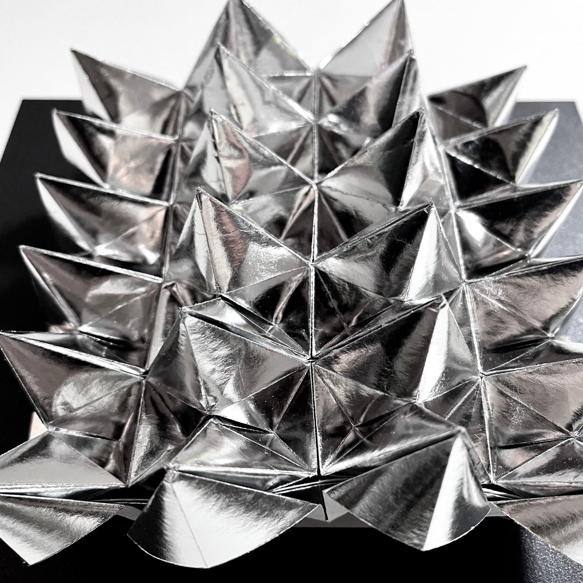 Paper Spike Tutorial Origami artwork Spikes (Silver) | D.Hinklay